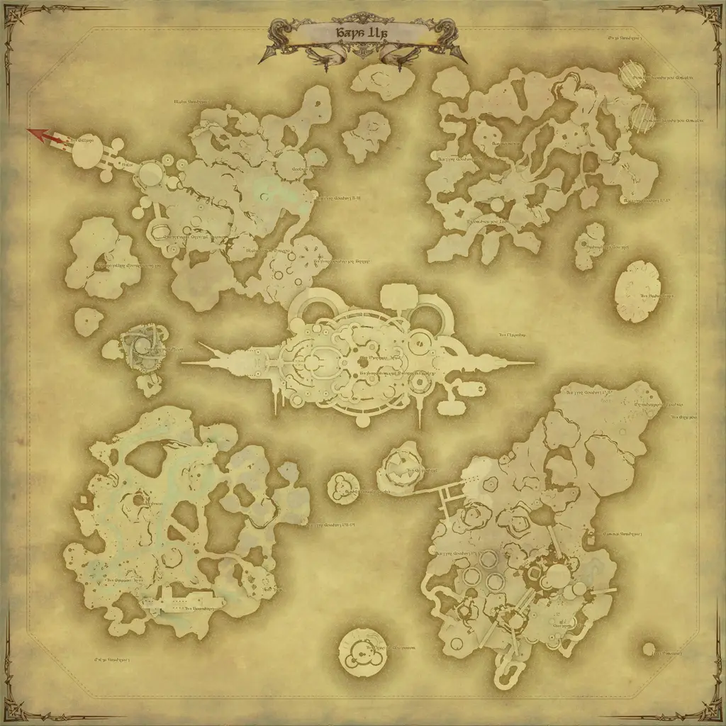 Map of Azys Lla, marked at X: 23.8 Y: 5.9