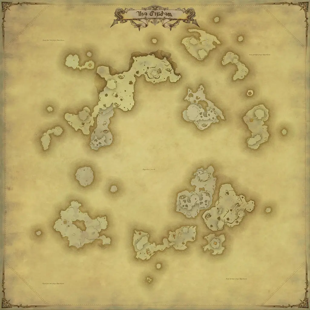 Map of The Diadem, marked at X: 23.6 Y: 19.8