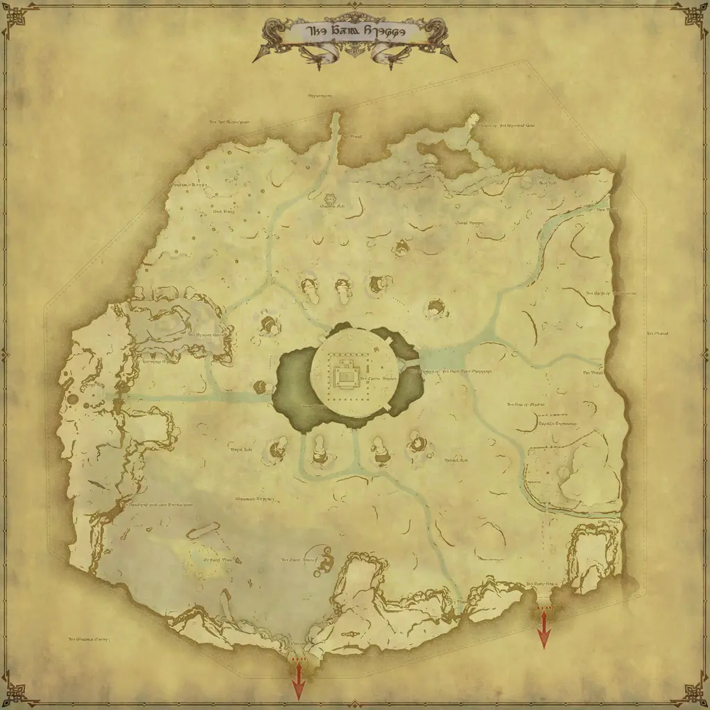 Map of The Azim Steppe, marked at X: 34.5 Y: 31.9
