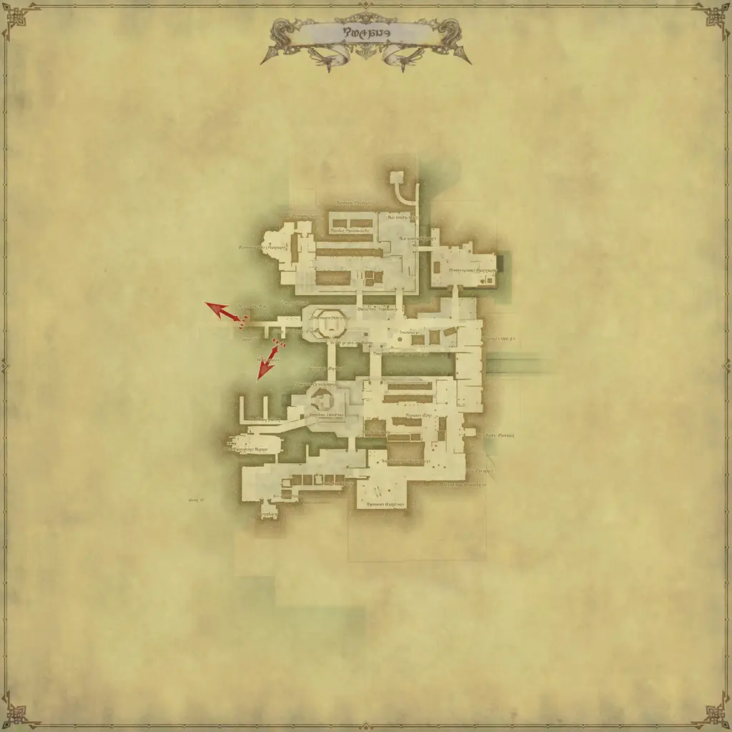 Map of Kugane, marked at X: 14.3 Y: 9.6