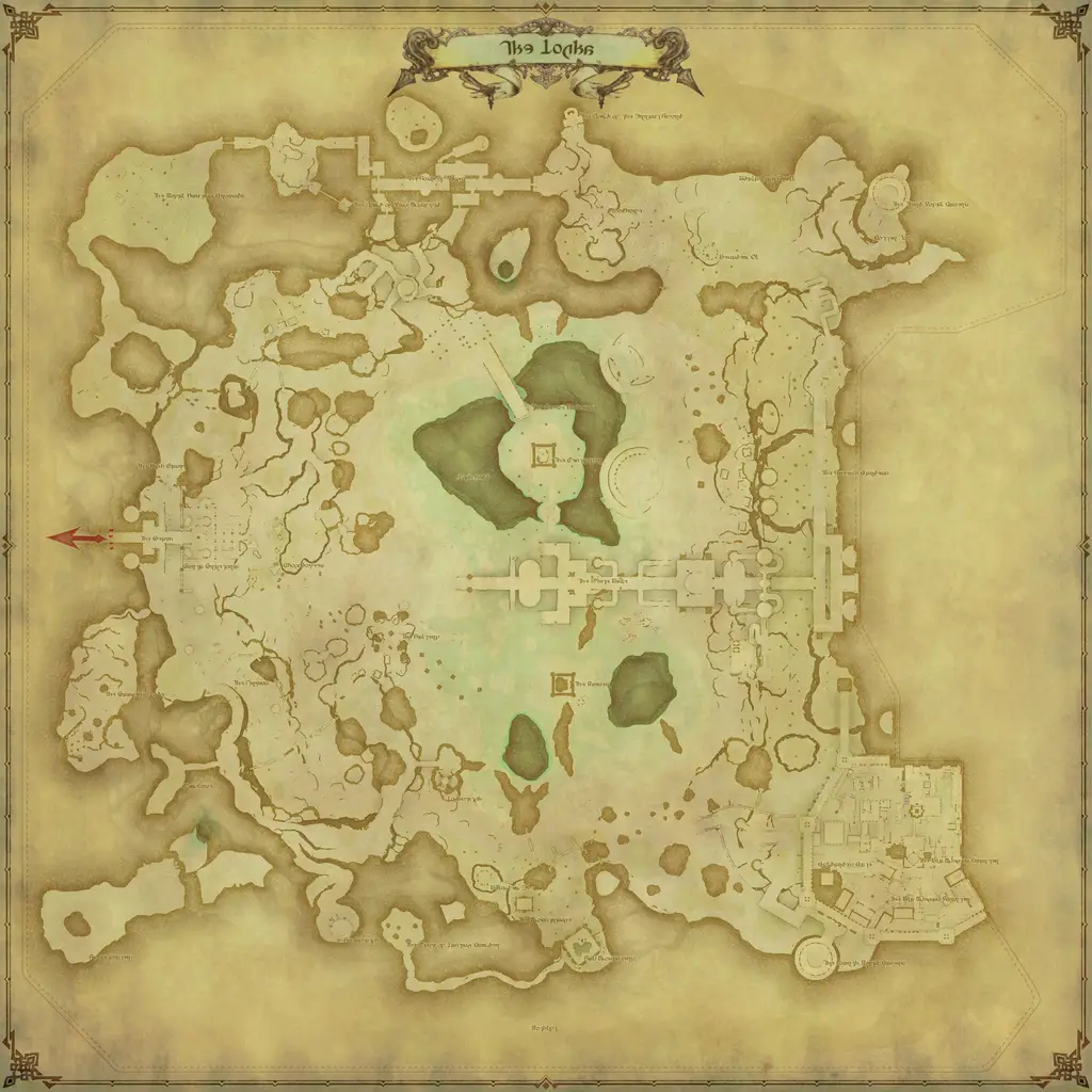 Map of The Lochs, marked at X: 13.3 Y: 27.4
