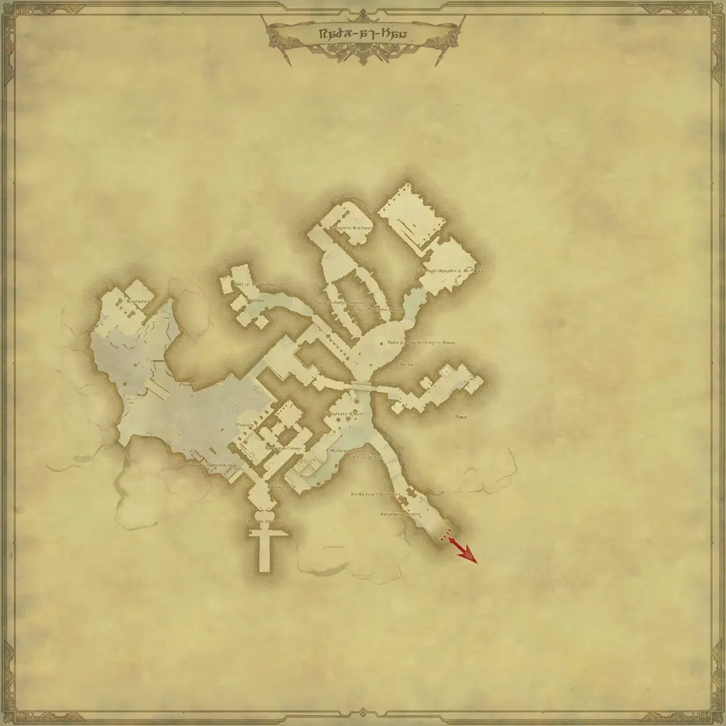 Map of Radz-at-Han, marked at X: 11.3 Y: 7.2