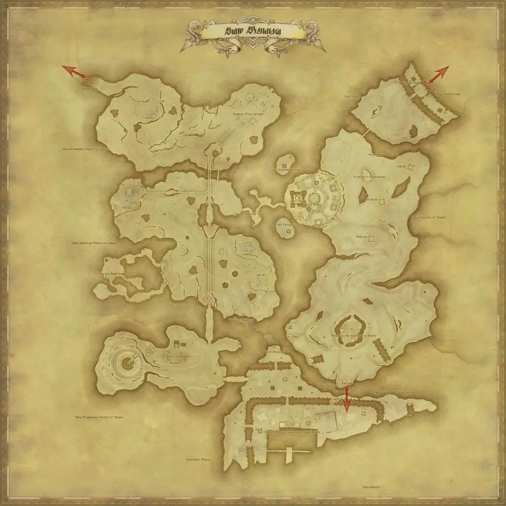 Map of Amh Araeng, marked at X: 16.0 Y: 30.2