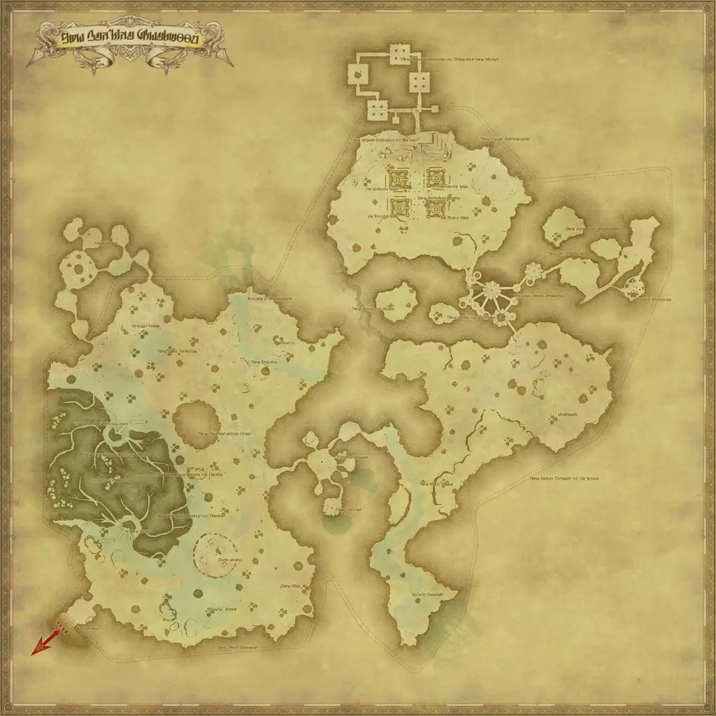 Map of The Rak'tika Greatwood, marked at X: 19.8 Y: 20.5