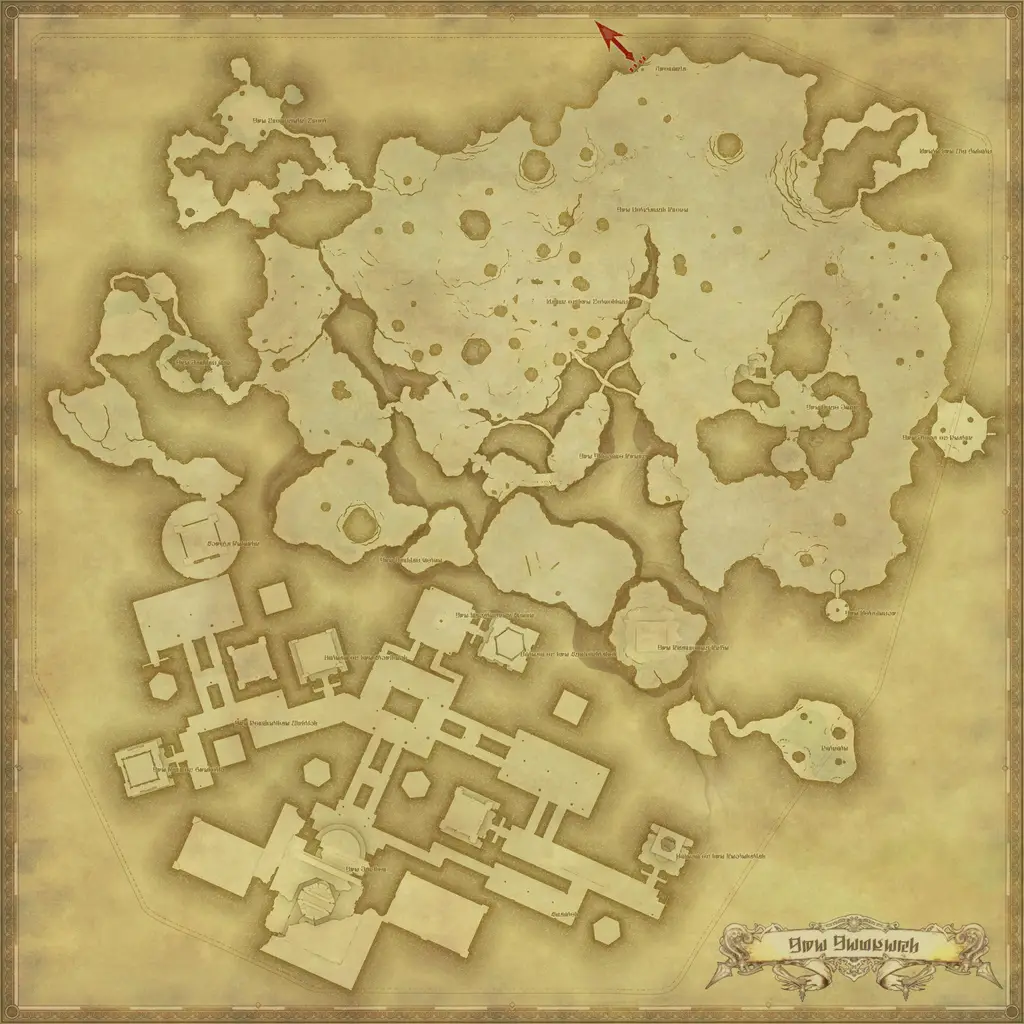 Map of The Tempest, marked at X: 37.2 Y: 6.7