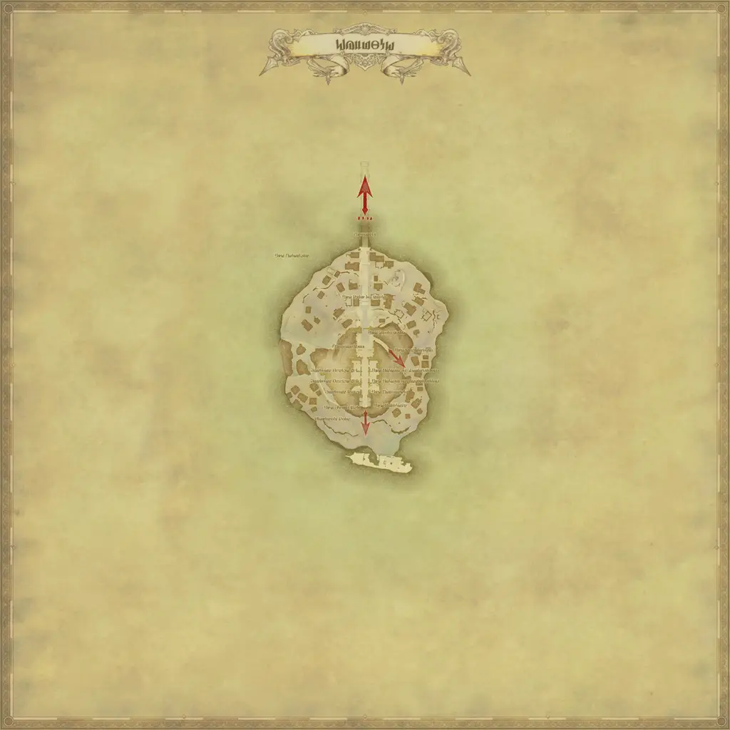 Map of Eulmore, marked at X: 12.5 Y: 14.0