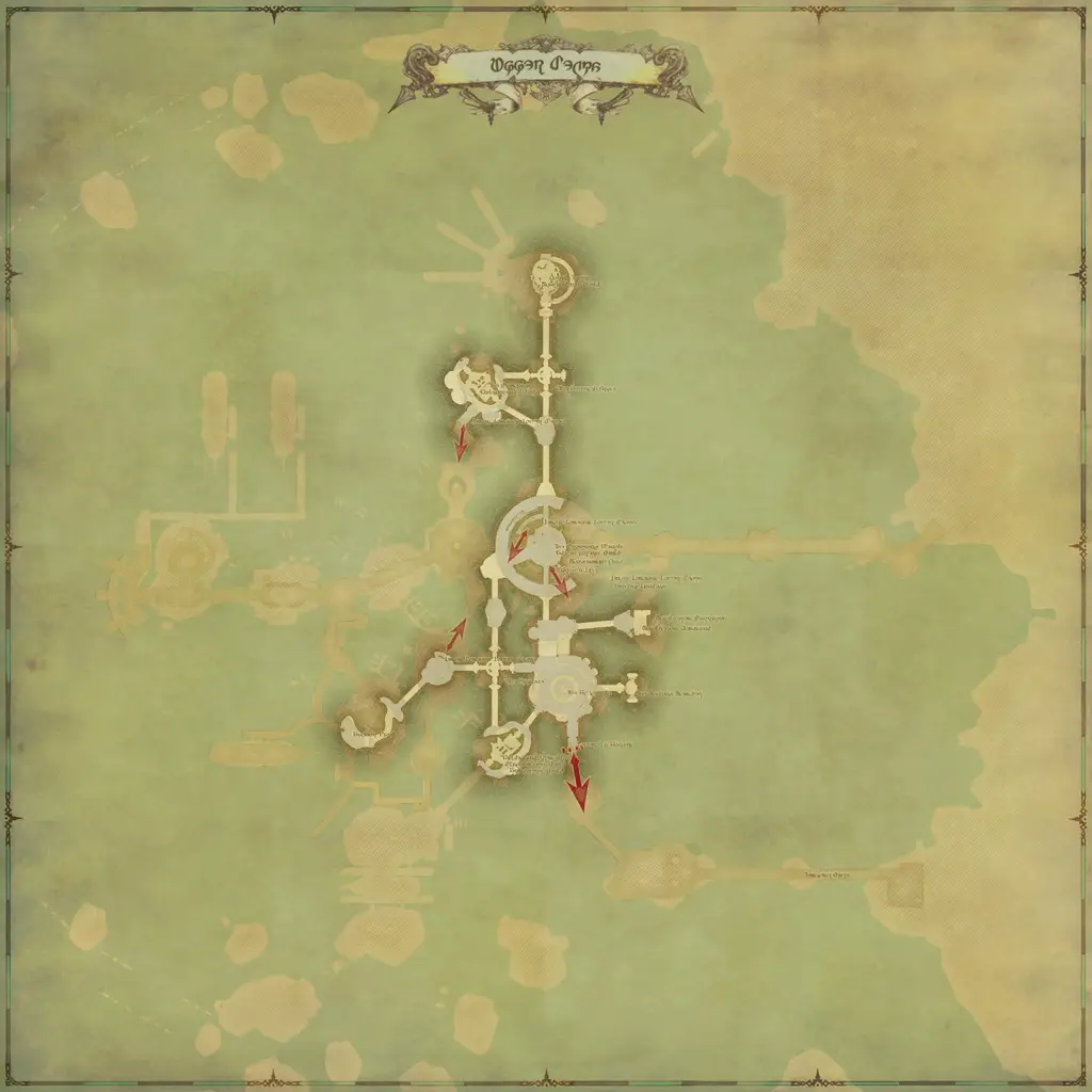 Map of Limsa Lominsa Upper Decks, marked at X: 9.6 Y: 7.8