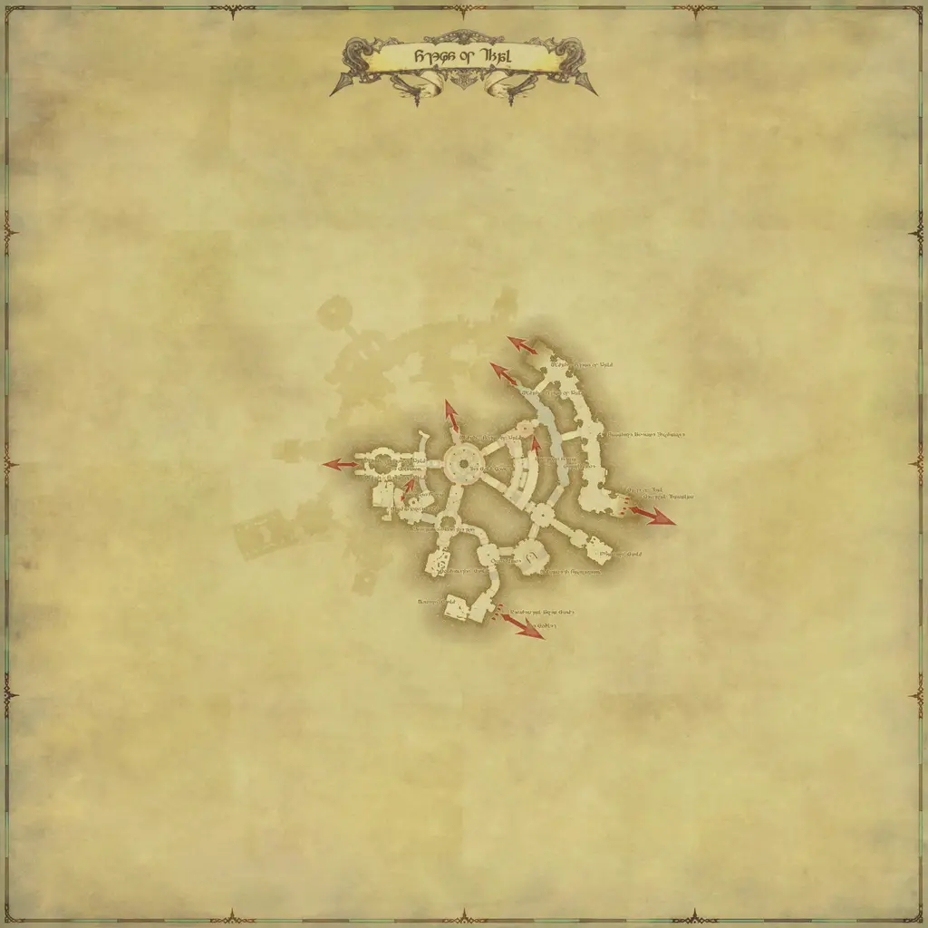 Map of Ul'dah - Steps of Thal, marked at X: 11.6 Y: 11.2