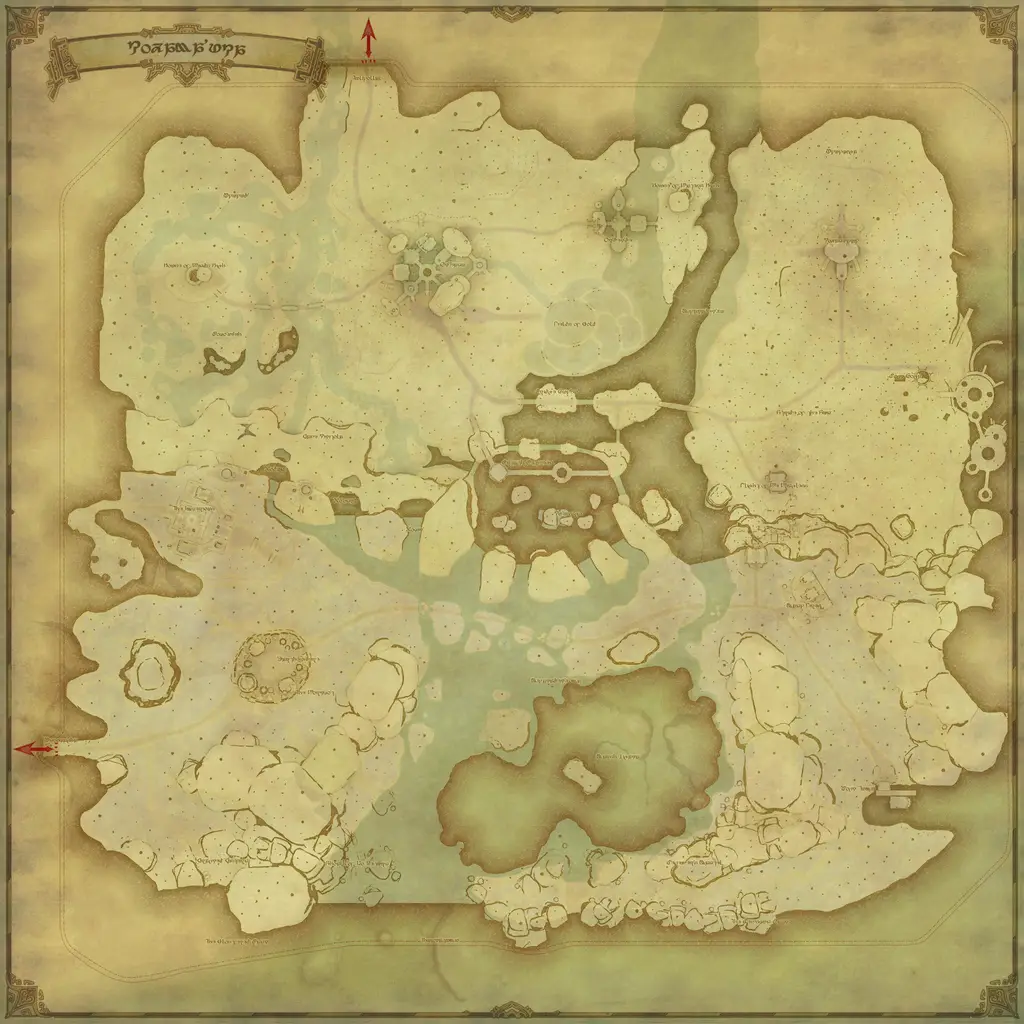 Map of Kozama'uka, marked at X: 21.6 Y: 9.5